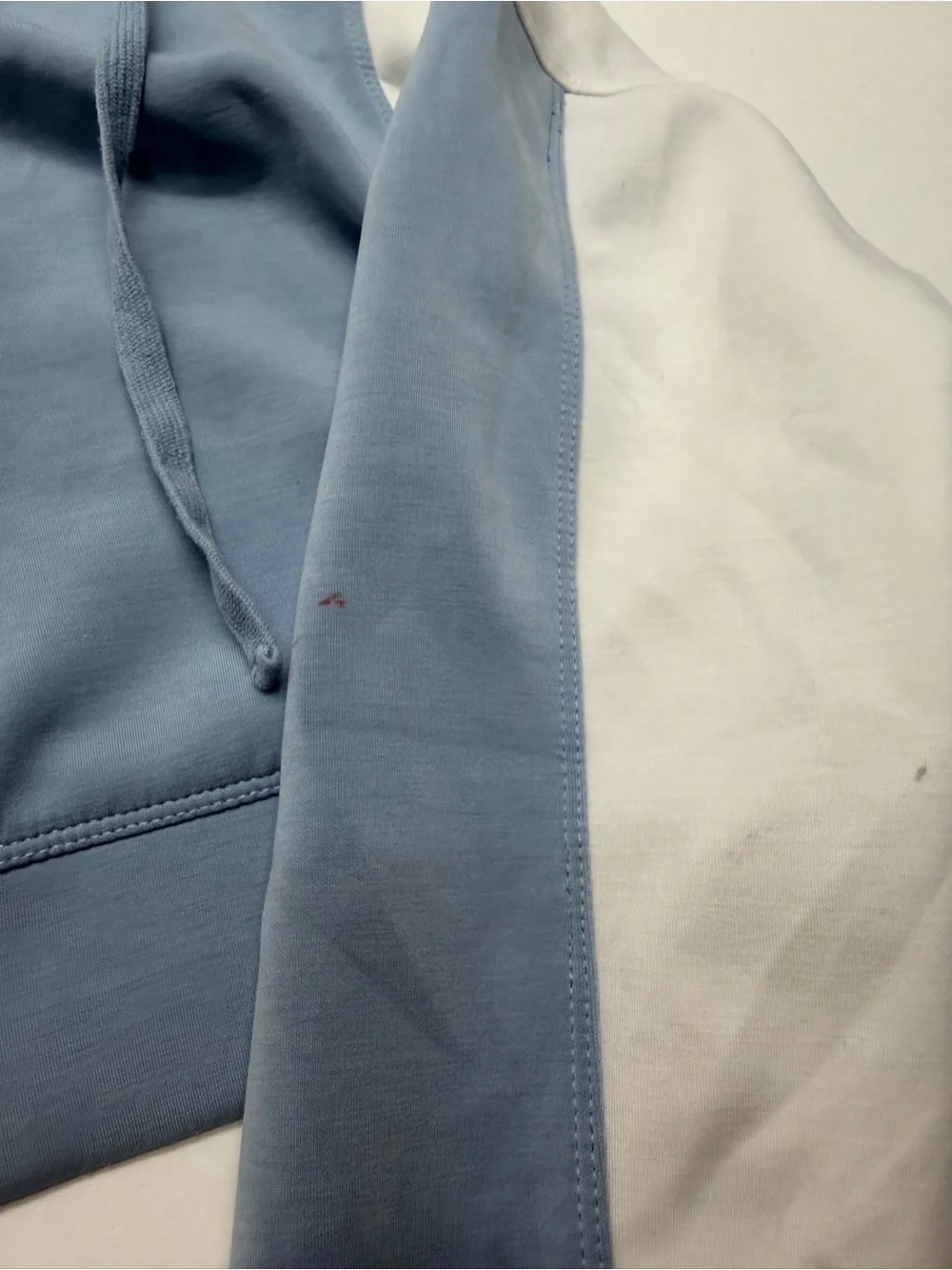 Altar’d State AS Revival Blue White Colorblock Cropped Hoodie